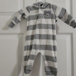 Gender neutral newborn cozy fleece one piece